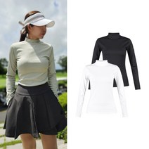 럭스골프 여성 모크넥 골지 이너웨어 TO3A609W
