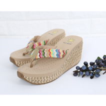 키높이 웨지통굽 쪼리/플리플랍