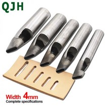 가죽공예도구 너비 4mm 가죽 타원형 모양 구멍 펀치 타원형 각도 간격 벨트 펀칭 diy 가죽 펀처 구멍 드릴링, 17mmx4mm