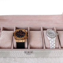 알로하 명품 악어 가죽패턴 6칸 시계 팔찌 주얼리 보석 보관함 수납함 케이스