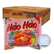 베트남 하오하오 라면 미톰 새우맛 HAO HAO MI TOM CHUA CAY 30개 1BOX 클린행주증정, 3박스