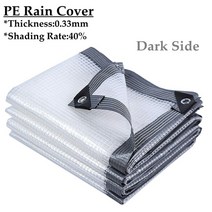 타프스크린 텐트 타프쉘 캠핑 0.33mm 메쉬 Eeinforced 전망대 캐노피 PE 타포린 필름 정원 즙이 많은 식물 커버 발코니 방수 울타리 스크린 그물, [28] 2mx7m, [02] Dark Side