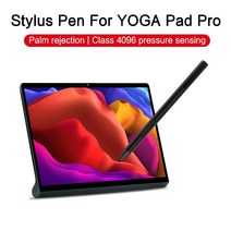 스타일러스 펜 lenovo yoga pad pro 13 inch 2021 yt-k606f yt-k606n 태블릿 손바닥 거부 그리기 압력 스크린 터치 펜 연필, 검은색