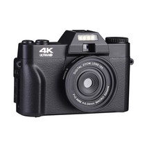 입문용 DSLR 파워샷 줌 브이로그 유튜브용 가성비 액션캠 고속 디지털 카메라 미니 디카 풀프레임 미러리스 셀카 4K 방수 동영상 촬영4k hd 4800만 픽셀 엔트리 100, 검은 색