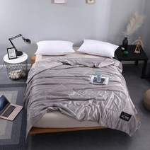 봄 여름 인견 모달 광목 시어서커 이불 패드 세트 럭셔리 에뮬레이션 실크 퀼트 퀸 하이, 200x230cm, 4