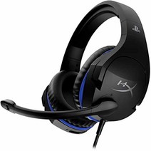 HyperX Cloud Stinger 유선 게이밍 헤드셋 회전식 음소거 소음 제거 마이크 회전 이어 컵 플레이스테이션 PS4 PS5용 경량 공식 라이선스 헤드폰 728772, Black-Blue_Stinger