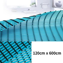 키즈카페 유아 미끄럼방지 에어쿠션 롤매트 하늘색 6M 배수구멍 낙상방지