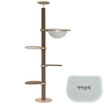 믿고 쓰는 세상 튼튼한 모든펫 원목 캣폴 캣타워, 아이보리카페트, A-2세트