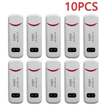 유심 라우터 이동식 와이파이 인터넷 에그 데이터 차량용 4g lte 무선 usb 동글 모바일 광대역 150mbps 모뎀 스틱 sim 카드 무선 usb 150mbps 모뎀 스틱, 10pcs 화이트 레드