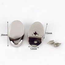버클 스트랩 후크 D링 금속 지퍼 당겨 꼬리 잠금 클립 버클 코드 중지 플러그 헤드 나사 DIY 가방 가죽 하, 16 BF232-Silver-12mm
