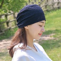 슬림엠보 여성 여름 비니 두건 머리 항암모자 조리모 위생모자 (9컬러)