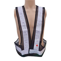 야간 도로공사 신호수 LED 반사띠 조끼 공업용 안전작업 형광 사고예방, LED/곤색/백색띠