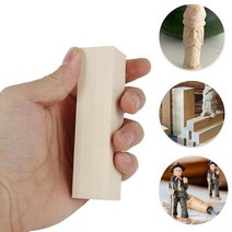 우드카빙 나무 조각 만들기 재료 1pc basswood 블록 키트 whittling, 1개