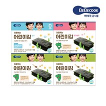 베베쿡 처음먹는 어린이 김 4박스 순수 오리지널 핑크솔트, 1개, 핑크솔트 4박스, 15g