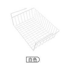 주방 찬장 하단 선반 대침실 기숙사 옷장 수납 선반 캐비닛 하단 행거 칸막이 하단 행거 바구니, 1층, 라지 화이트