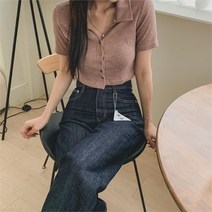 기타 여자SS와이드핏면원단크로쉐청바지