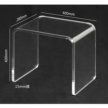 투명 아크릴 스툴 고스트 테이블 의자 현관 스툴 플랫 벤치 등받이없는 의자 사각 미니 예쁜 의자, I. 투명,40x28x40cm,두께15mm,아크릴