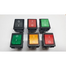 RL2-3 시리즈 BIG 라커스위치 4P스위치 LED스위치 라카스위치 로커스위치 시소스위치 RLEIL, 그린 4핀 2단 I/O 마킹 5개