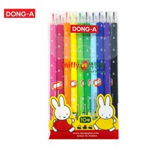 동아 미피 슬림 색연필 10색세트 2MM 얇은 칼라펜슬 돌려쓰는