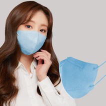 에어에이드 새부리형 퍼스널 컬러마스크 중형, 1개입, 100개, 스카이블루