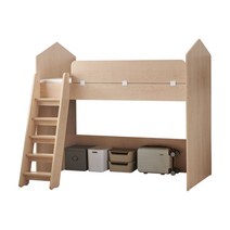 슈에뜨 어린이 수납 벙커 침대 기본형, 오크_모카