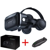 새로운 VR Shinecon 6.0 헤드셋 업그레이드 버전 가상 현실 안경 3D 헬멧 게임 상자, 한개옵션1, 04 Bundle 2
