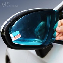 JS automotive 올뉴모닝 모닝어반 사이드미러 시야확보 성에방지 발수필름 빗길 안전운전 코팅 보호스티커 튜닝 몰딩, 운전석1p+조수석1p