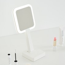 공주거울 충전식 LED 조명 손거울 사각 조명 손거울 스탠드거울 분리형거울