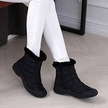 힐슈빌 여성용 3cm 지퍼 털안감 패딩 부츠 마닐리