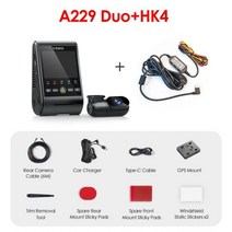VIOFO A229 듀오 대시 캠 전면 및 후면 뷰 카메라 2K Wi-Fi GPS 로거 자동차 DVR 음성 알림 소니 센서, Package B_VIOFO Card 128GB