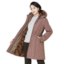 마담엘레강스 페이즐리 포인트 퀼팅 에코퍼 코트 K224CT03