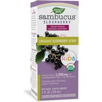 삼부커스 Nature s Way Sambucus 오가닉 엘더베리 시럽 for Kids 4 fl. oz, 기본