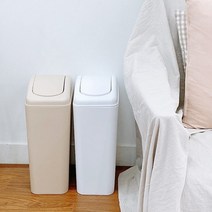 앤스윙휴지통 8L 스윙뚜껑 틈새 주방 슬림 쓰레기통, 그레이, 1개