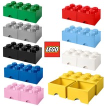 [LEGO] 레고 블럭 서랍형 정리함 8구 /초록/분홍/빨강/노랑/블랙/하늘/파랑, 서랍형 정리함 8구 1734_ 초록