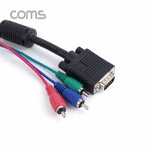 DVD 컴포넌트 케이블(3선) VGA(M)컴포넌트(M) 1.5M컨버터 젠더 변환컨버터 영상변환 오디오변환 음향변환 변환젠더, 본상품