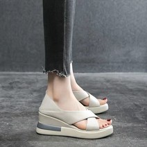 바이스타 여름 여성화 토오픈힐 패션 6cm 통굽 웨지힐 샌들
