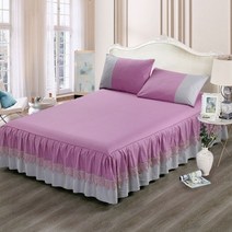레이스 100% 면 더블 맞춤법 침대 스커트 매트리스 커버 160x200 140x200 133x72Fabric 침실 장식 통기성, bed skirt zise_135x200cm 1pc