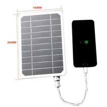 태양열설치 태양광패널 10W 휴대용 태양 전지 패널 DIY 5V 배터리 셀 열 충전기 모듈 에너지 야외 하이킹 낚시 손전등 플레이트 휴대 전화, PLUS-15W