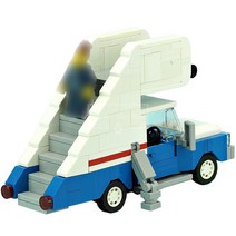 호환블럭 시티 MOC-10485 Stairs truck 항공기 승객용 엘리베이터 카 호환 신제품 창작