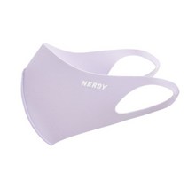 널디 남녀공용베이직 로고 마스크 라이트퍼플