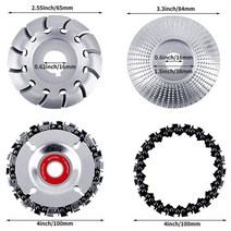 우드카빙키트 4pcs 목공 그라인딩 휠 로타리 디스크 앵글 세트 16/22mm 샌딩 나무 조각 도구 연마, 01 01