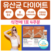 유산균 다이어트 가르시니아 캄보지아 추출물 프로바이오틱스 HCA 체지방 감소 장 건강 도움 배변활동 원활 도움 프락토 올리고당 신바이오틱스 1억 마리 보장 홈쇼핑 골드 영양제 비교, 4주분, 3000mg x 28포 (하루1포)