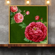 BN수알 목단그림액자 풍수그림 돈들어오는 꽃그림