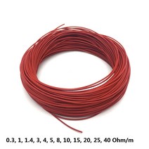 모든 크기 저전압 5V 12V 24V 36V 48V 전기 DIY 자동차 난방 시트 담요 따뜻한 와이어 불소 플라스틱 난방, 01 1 meter_11 25 Ohm