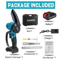 Kamolee-8 인치 무선 전기톱 1200w 리튬 배터리 가지 치기 목공 도구, 03 8inch 1x3.0Ah Bat_02 EU, 03 8inch 1x3.0Ah Bat_02 EU