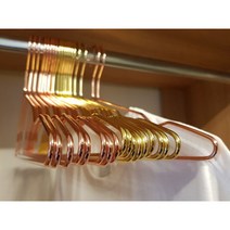 로즈골드 메탈 금속 옷걸이, 골드(10P), 1개