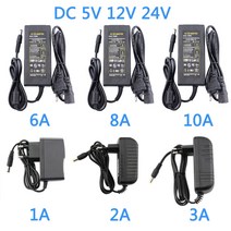AC/DC 전원 어댑터 12V 1A 2A 3A 5A 6A 8A 10A 범용 충전기 EU 미국 영국 AU 플매트 카펫 러그 220V 5/12/24 V 공급 장치, DC 5V
