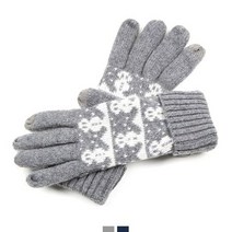 남녀공용 눈사람 패턴 털장갑