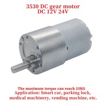 JGB37-3530 DC 12v 24v 기어 감속기 모터 소형 속도 조절 저속 대형 토크 7-960RPM, [20] 24V22RPM