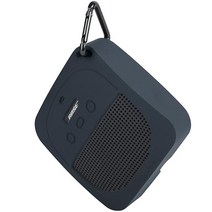 TXesign Bose SoundLink 마이크로 방수 블루투스 휴대용 스피커와 호환되는 실리콘 케이스 보호 스탠드업 케이스 충격 방지 여행용 휴대용 케이스 카라비너 포함(다크, Dark Blue